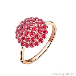 璀璨之选 18K玫瑰金红宝石戒指DA392全方位解析