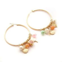 捷芮儿合金韩版耳环 大圈百搭经典组合，引领珠宝首饰新潮流